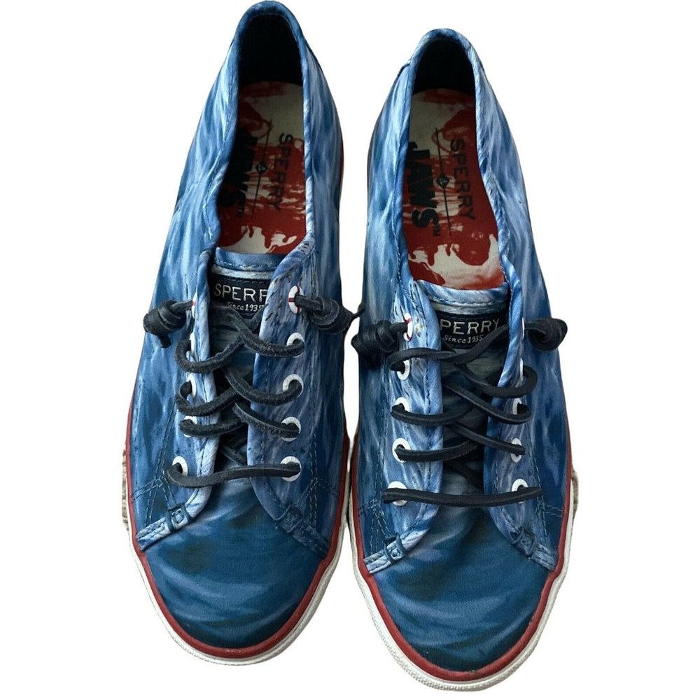 Sperry x JAWS Boat Shoes, Women's Size 7,‎ Blue/White